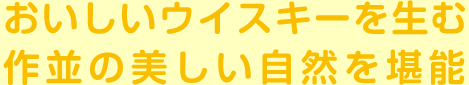 おいしいウイスキーを生む作並の美しい自然を堪能