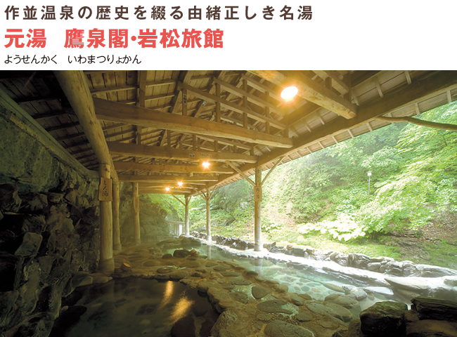 作並温泉の歴史を綴る由緒正しき名湯 元湯 鷹泉閣・岩松旅館